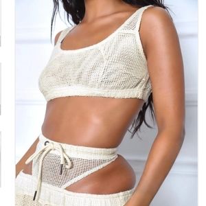 Sand Net Mesh Sports Bra